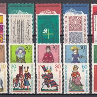 025) BRD 1968-1970 - 20 unbenutzte Briefmarken - Michel-Nr. siehe Beschreibung