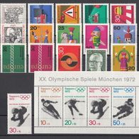 029) BRD 1971 - 20 unbenutzte Briefmarken - Michel-Nr. siehe Beschreibung