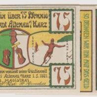 Altenau-Notgeld-6x75-Pfennig-01-05-1921 6 Scheine