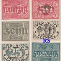 Alzey-Notgeld-10-25-50-Pfennig-von 1921