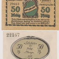 Ansbach-Notgeld-2x50-Pfennige-1917-und-1918