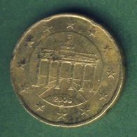 Deutschland 20 Cent 2006 D mit Wulst in der 6