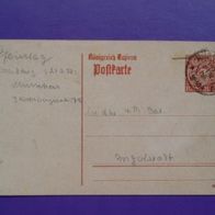 GS PK Königreich Bayern 10 Pfennig rot Wappen 1919