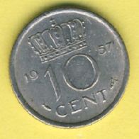 Niederlande 10 Cent 1957
