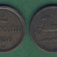 Herzogtum Braunschweig 2 Pfennige 1856 B