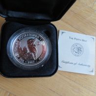 1 Oz. Münzen Australien Kookaburra 1997 - Privy Mark "Zürich" Silber