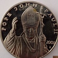 10-Dollar-Gedenkmünze "Papst Johannes Paul II" aus dem Jahr 2001