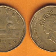 Kanada 1 Dollar 1991