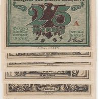 Arnstadt-Notgeld 6x25-Pfennig-Arnstadt-Serie 1921-doppelt