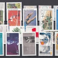 054) BRD 1988-1989 - 19 unbenutzte Briefmarken - Michel-Nr. siehe Beschreibung