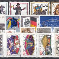 055) BRD 1989 - 18 unbenutzte Briefmarken - Michel-Nr. siehe Beschreibung