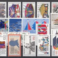 056) BRD 1989 - 19 unbenutzte Briefmarken - Michel-Nr. siehe Beschreibung