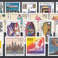 058) BRD 1989-1991 - 18 unbenutzte Briefmarken - Michel-Nr. siehe Beschreibung