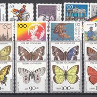 060) BRD 1990-1991 - 17 unbenutzte Briefmarken - Michel-Nr. siehe Beschreibung