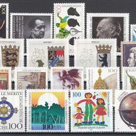062) BRD 1991-1992 - 18 unbenutzte Briefmarken - Michel-Nr. siehe Beschreibung