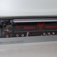 Herpa Scania TL 3 achser Planensattelzug - Schubert