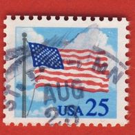 USA 1988 Mi.1976.A. Flagge, Wolken sauber gestempelt