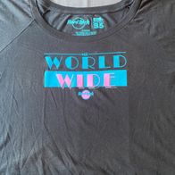 Hard Rock Cafe WORLD WIDE - T-Shirt für Damen Gr. L - schwarz