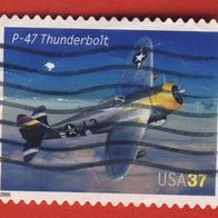 USA 2005 Mi.3947 Flugzeuge Thunderbolt gest. Lesen