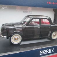 Norev 1:18 Renault Dauphine schwarz innen rot mit OVP