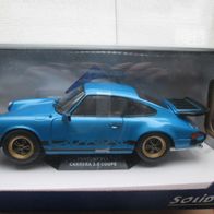 Solido Porsche 911 Carrera 3.0 Coupé Minerva blau 1:18 *