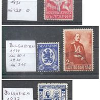 Briefmarke Bulgarien 1931 Flugpost, 2 Marken 1936/37