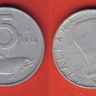 Italien 5 Lire 1954 (1)