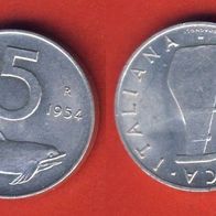 Italien 5 Lire 1954 Top