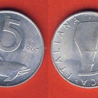 Italien 5 Lire 1967 Top