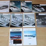 Prospektkonvolut Ford 10 Stück S-Max C-Max Explorer Programme