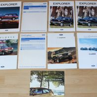 Prospektkonvolut Ford 9 Stück Explorer Programme