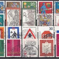 086) BRD 1970-1971 - 20 benutzte Briefmarken used - Michel-Nr. siehe Beschreibung