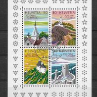012) Schweiz 1987 Tourismus Block 25 gestempelt
