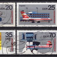 DDR 1980 25 Jahre Interflug MiNr. 2516 - 2519 gestempelt