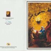 Grußkarte "Im Stall zu Bethlehem" mundgemalt