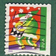 USA 2003 M.3793 Kleinformat BD rechts geschnitten, Weihnachtsmann mit Trommel