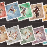 Ungarn - olymp. Sommerspiele 1964 in Tokio Mi.-Nr.2031-2040 gest. (653)