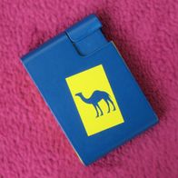 NEU: Rarität Camel Design Gas Feuerzeug Metall blau normale Flamme nachfüllbar