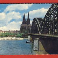 Köln am Rhein Hohenzollernbrücke am Dom nicht gel..(928)