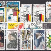 130) BRD 1990-1992 - 19 benutzte Briefmarken used - Michel-Nr. siehe Beschreibung