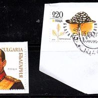 K697 Bulgarien Mi. Nr. 5109 + 5130+ 5457 auf Papier-aus Jahrg. 2013 + 2014 + 2019 o