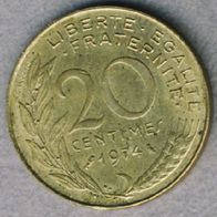 Frankreich 20 Centimes 1974