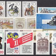 14) DDR 1984-1987 - 16 + 2 unbenutzte Briefmarken - Michel-Nr. siehe Beschreibung