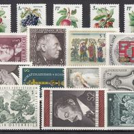 04) Österreich 1966-1968 - 16 unbenutzte Briefmarken - Michel-Nr. siehe Beschreibung