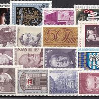 06) Österreich 1971-1973 - 16 unbenutzte Briefmarken - Michel-Nr. siehe Beschreibung