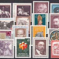 07) Österreich 1972-1976 - 16 unbenutzte Briefmarken - Michel-Nr. siehe Beschreibung