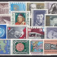 08) Österreich 1976-1978 - 16 unbenutzte Briefmarken - Michel-Nr. siehe Beschreibung