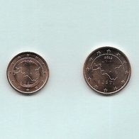 2022 Estland Eesti Estonia Kursmünzen 1 Cent & 2 Cent & 5 Cent & 10 Cent UNC