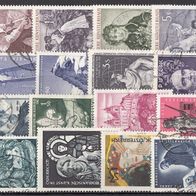 17) Österreich 1961-1964 - 16 benutzte Briefmarken - Michel-Nr. siehe Beschreibung