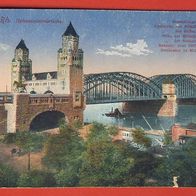 Köln a. Rh. Hohenzollernbrücke gel.1916 (1116)